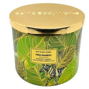 Bath and Body Works (White Barn) FRESH BAMBOO 3-Wick candle (14.5 oz / 411 g)